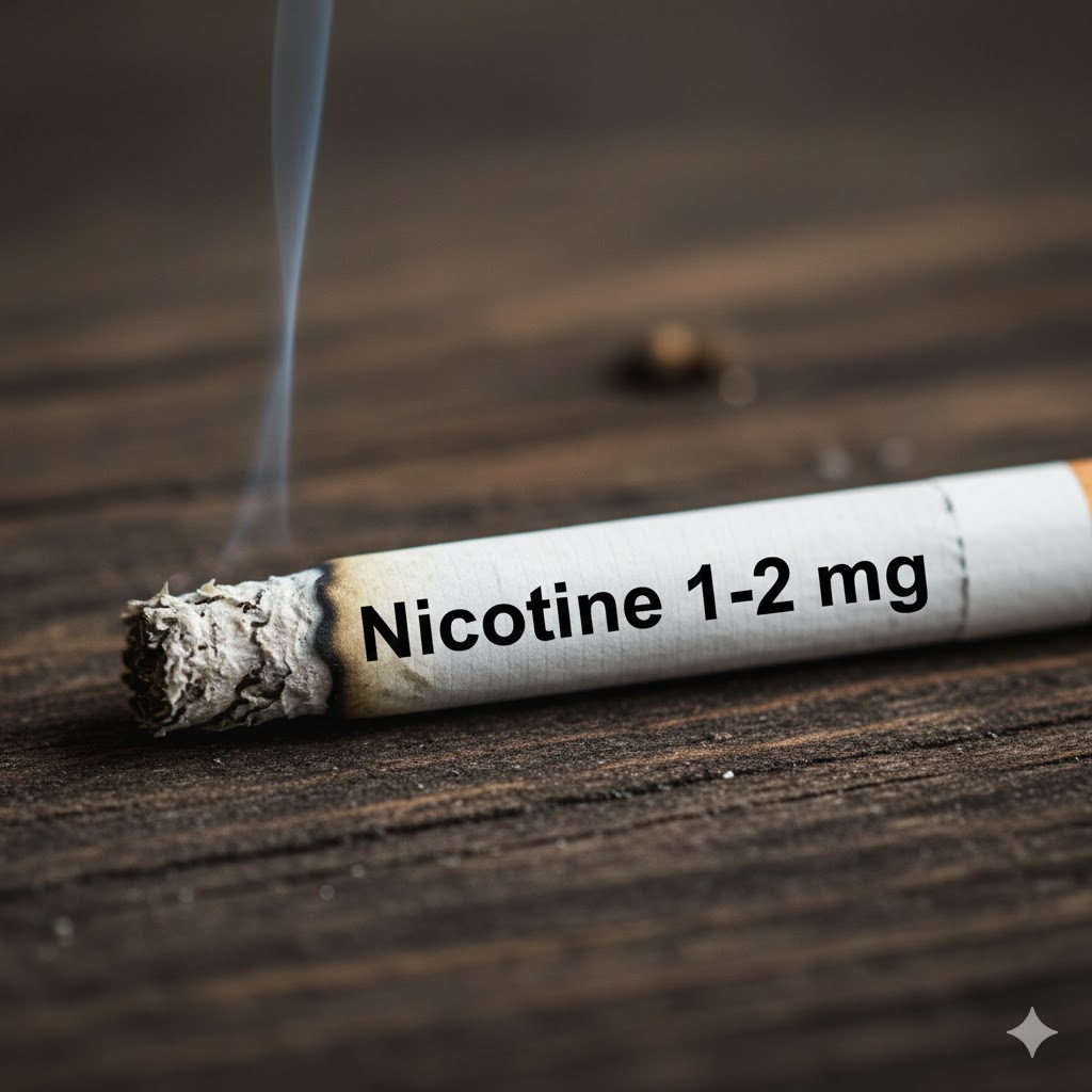 The amount of nicotine in cigarettes